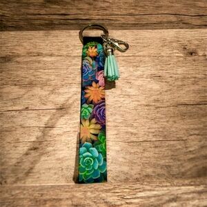 Floral Keychain with Tassel
